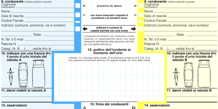 Disegno constatazione amichevole come fare